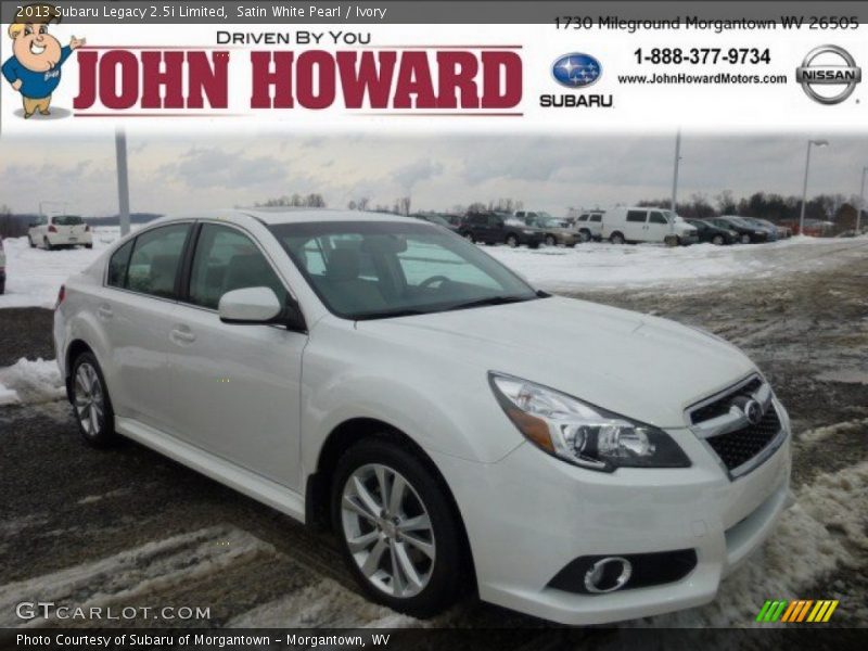 Satin White Pearl / Ivory 2013 Subaru Legacy 2.5i Limited