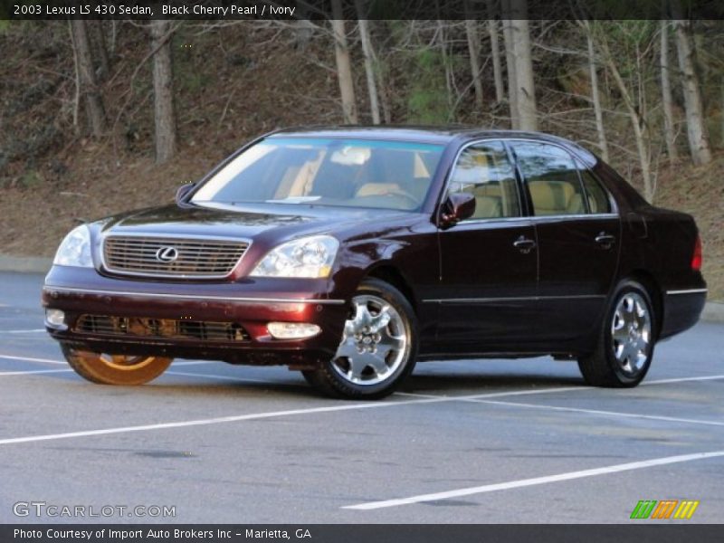 Black Cherry Pearl / Ivory 2003 Lexus LS 430 Sedan