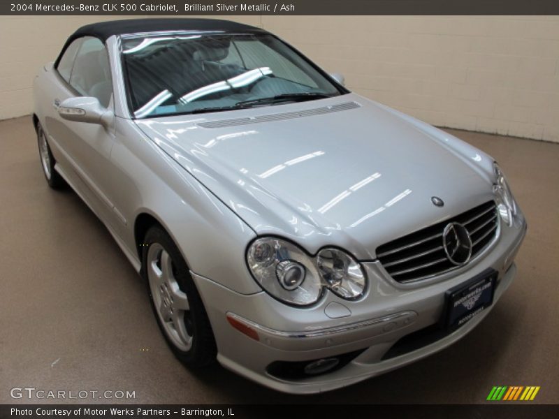 Brilliant Silver Metallic / Ash 2004 Mercedes-Benz CLK 500 Cabriolet