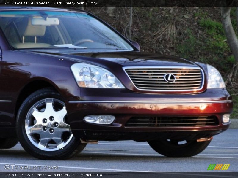 Black Cherry Pearl / Ivory 2003 Lexus LS 430 Sedan