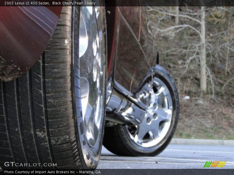 Black Cherry Pearl / Ivory 2003 Lexus LS 430 Sedan