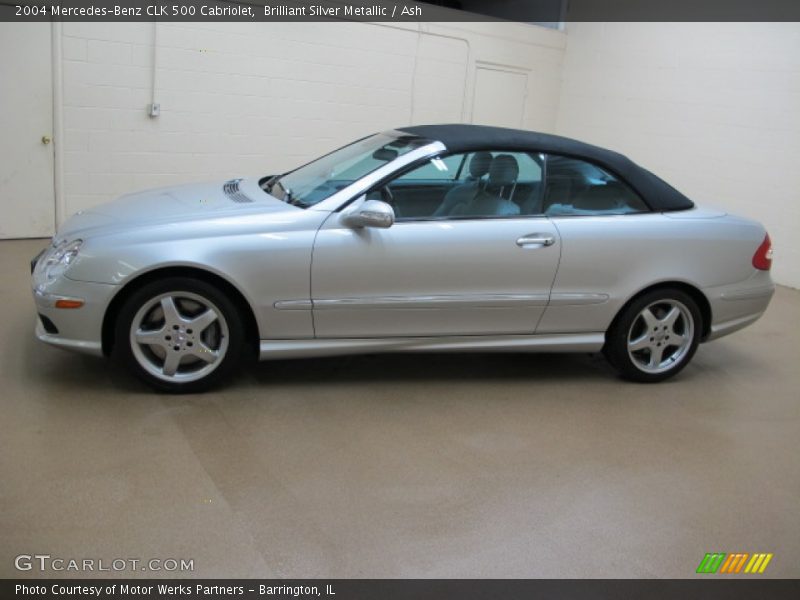 Brilliant Silver Metallic / Ash 2004 Mercedes-Benz CLK 500 Cabriolet