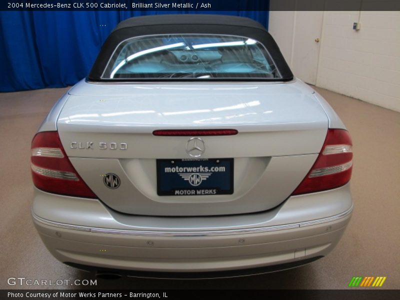 Brilliant Silver Metallic / Ash 2004 Mercedes-Benz CLK 500 Cabriolet