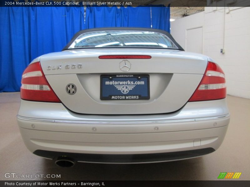 Brilliant Silver Metallic / Ash 2004 Mercedes-Benz CLK 500 Cabriolet