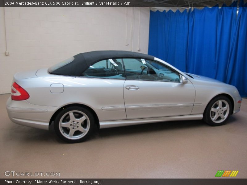 Brilliant Silver Metallic / Ash 2004 Mercedes-Benz CLK 500 Cabriolet