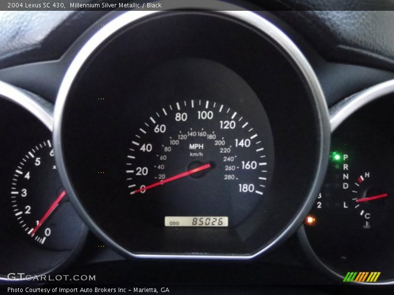Millennium Silver Metallic / Black 2004 Lexus SC 430