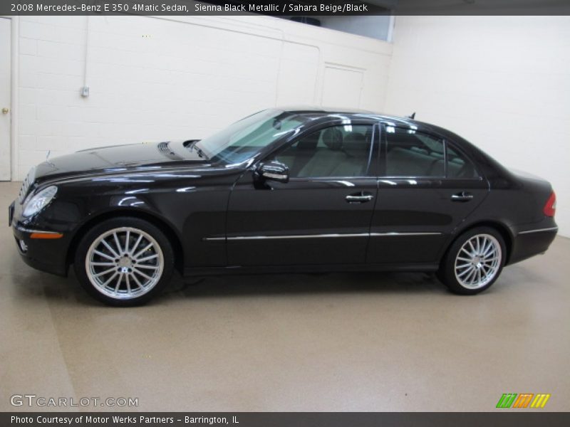 Sienna Black Metallic / Sahara Beige/Black 2008 Mercedes-Benz E 350 4Matic Sedan