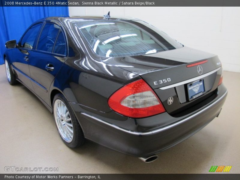 Sienna Black Metallic / Sahara Beige/Black 2008 Mercedes-Benz E 350 4Matic Sedan