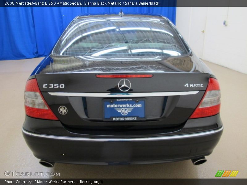 Sienna Black Metallic / Sahara Beige/Black 2008 Mercedes-Benz E 350 4Matic Sedan