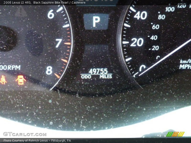 Black Sapphire Blue Pearl / Cashmere 2008 Lexus LS 460
