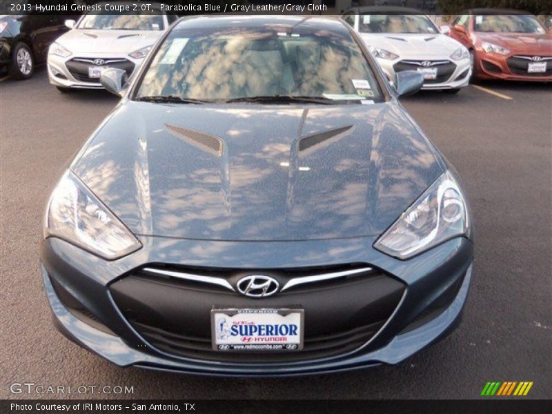 Parabolica Blue / Gray Leather/Gray Cloth 2013 Hyundai Genesis Coupe 2.0T