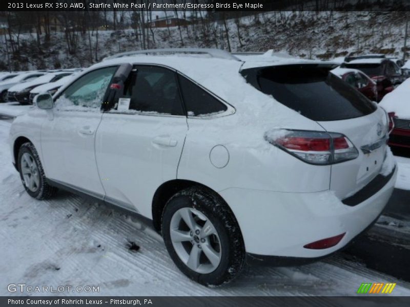 Starfire White Pearl / Parchment/Espresso Birds Eye Maple 2013 Lexus RX 350 AWD