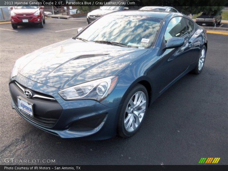 Parabolica Blue / Gray Leather/Gray Cloth 2013 Hyundai Genesis Coupe 2.0T