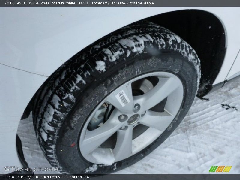 Starfire White Pearl / Parchment/Espresso Birds Eye Maple 2013 Lexus RX 350 AWD