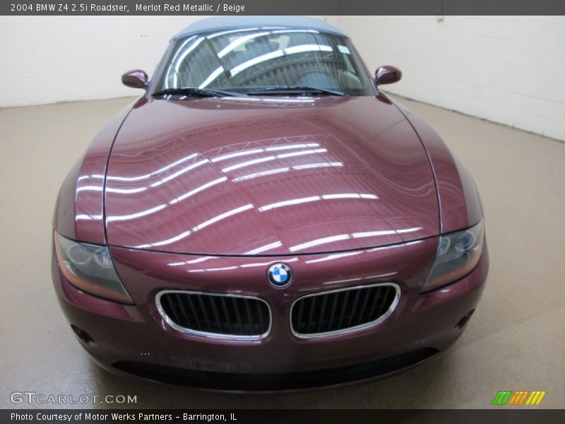 Merlot Red Metallic / Beige 2004 BMW Z4 2.5i Roadster