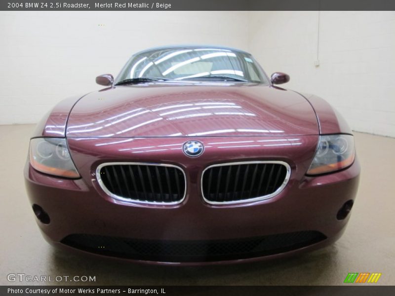 Merlot Red Metallic / Beige 2004 BMW Z4 2.5i Roadster