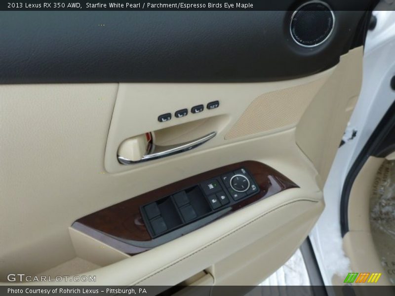 Starfire White Pearl / Parchment/Espresso Birds Eye Maple 2013 Lexus RX 350 AWD