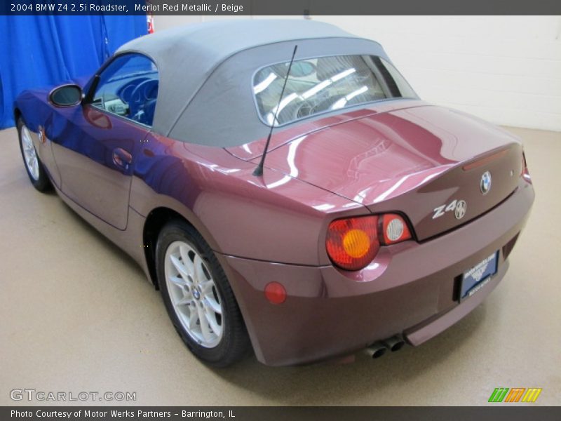 Merlot Red Metallic / Beige 2004 BMW Z4 2.5i Roadster