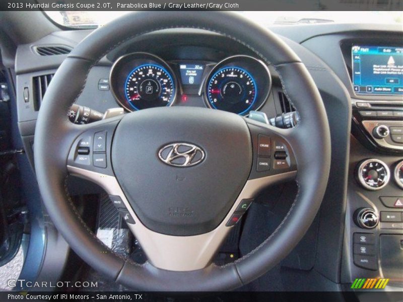 Parabolica Blue / Gray Leather/Gray Cloth 2013 Hyundai Genesis Coupe 2.0T