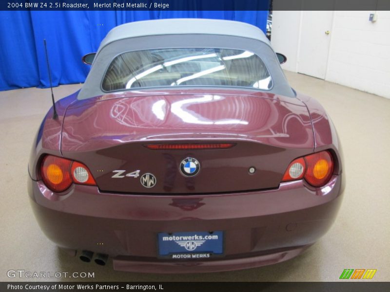 Merlot Red Metallic / Beige 2004 BMW Z4 2.5i Roadster