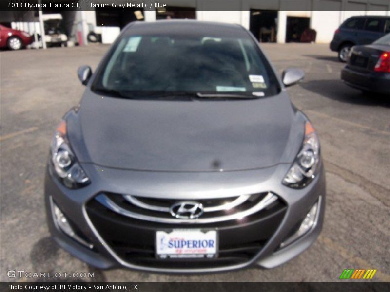 Titanium Gray Metallic / Blue 2013 Hyundai Elantra GT