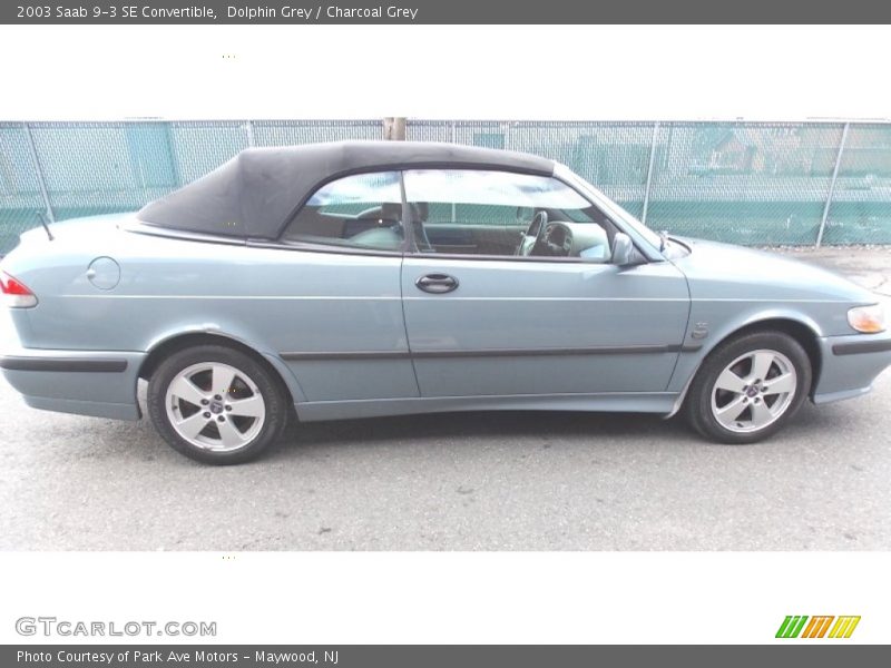 Dolphin Grey / Charcoal Grey 2003 Saab 9-3 SE Convertible
