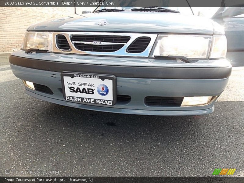 Dolphin Grey / Charcoal Grey 2003 Saab 9-3 SE Convertible