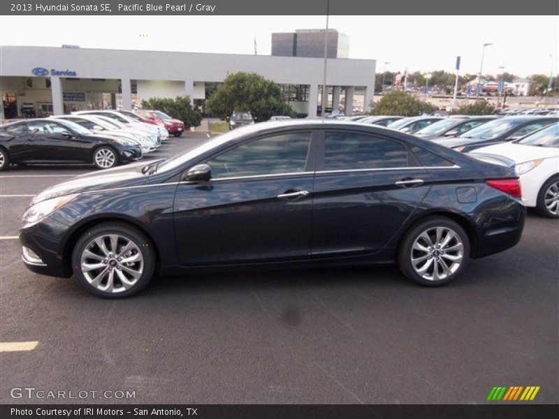Pacific Blue Pearl / Gray 2013 Hyundai Sonata SE