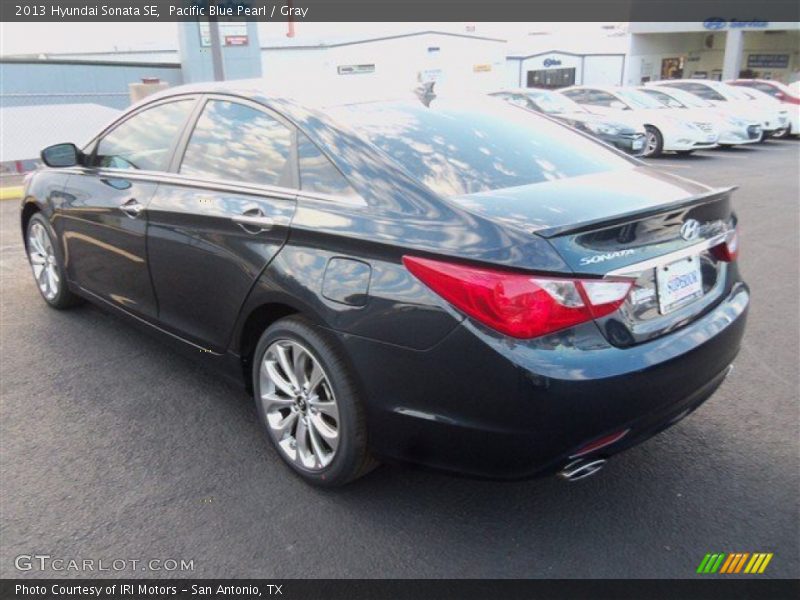 Pacific Blue Pearl / Gray 2013 Hyundai Sonata SE