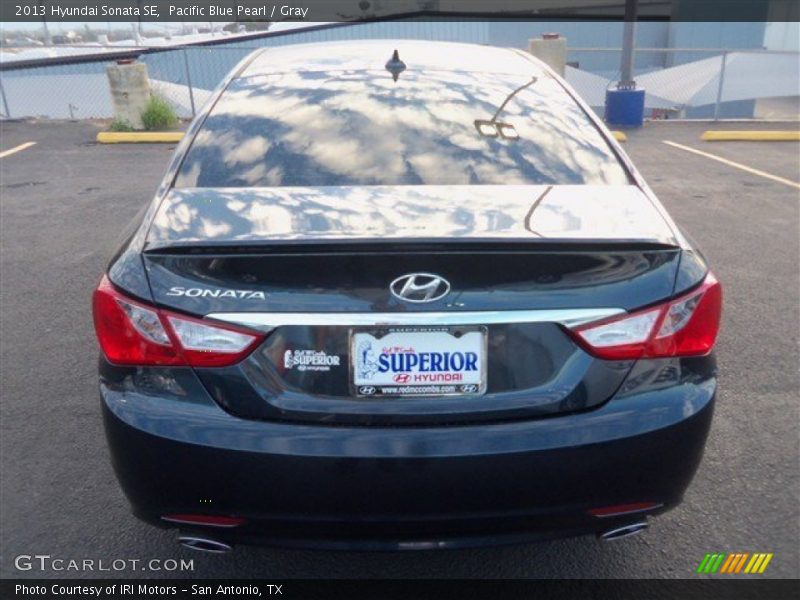 Pacific Blue Pearl / Gray 2013 Hyundai Sonata SE