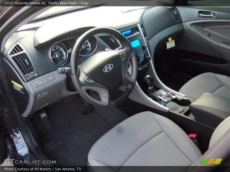 Pacific Blue Pearl / Gray 2013 Hyundai Sonata SE