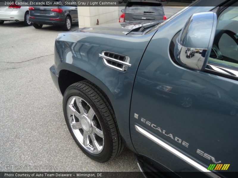 Stealth Gray / Light Cashmere 2008 Cadillac Escalade ESV AWD