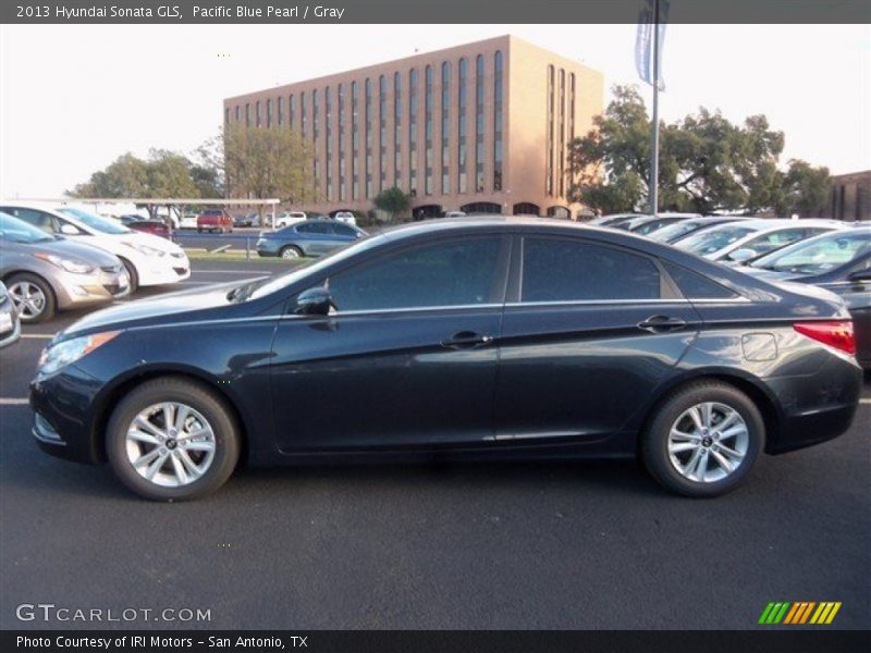 Pacific Blue Pearl / Gray 2013 Hyundai Sonata GLS
