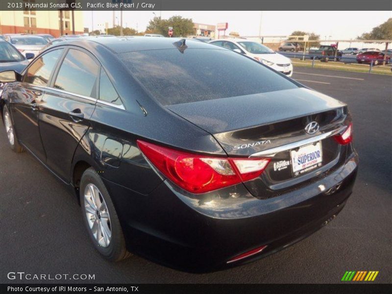 Pacific Blue Pearl / Gray 2013 Hyundai Sonata GLS