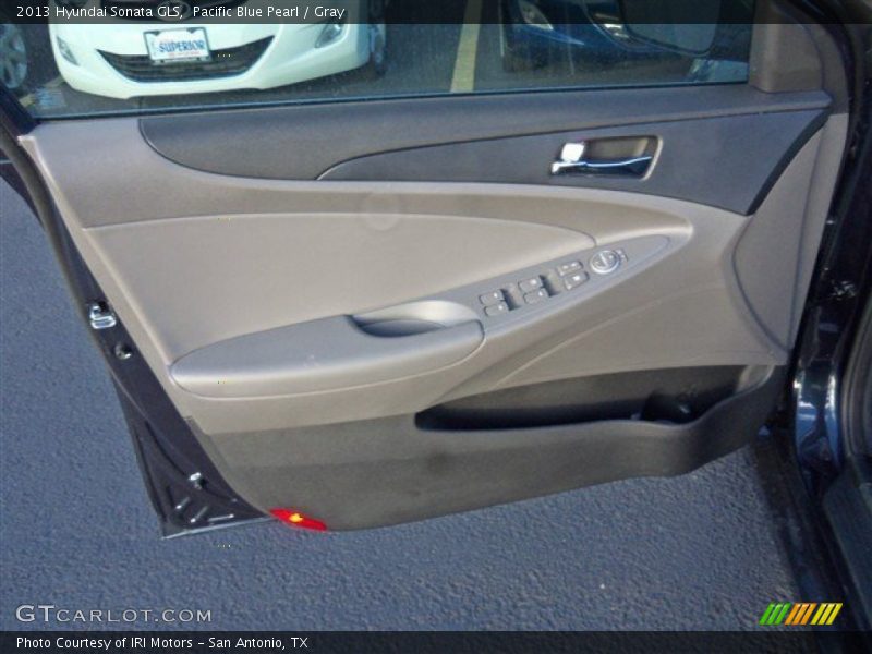 Pacific Blue Pearl / Gray 2013 Hyundai Sonata GLS