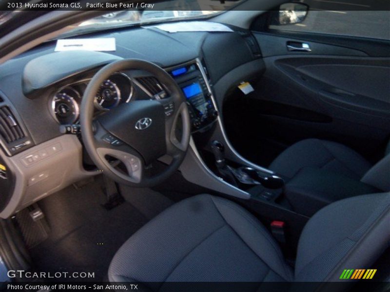 Pacific Blue Pearl / Gray 2013 Hyundai Sonata GLS
