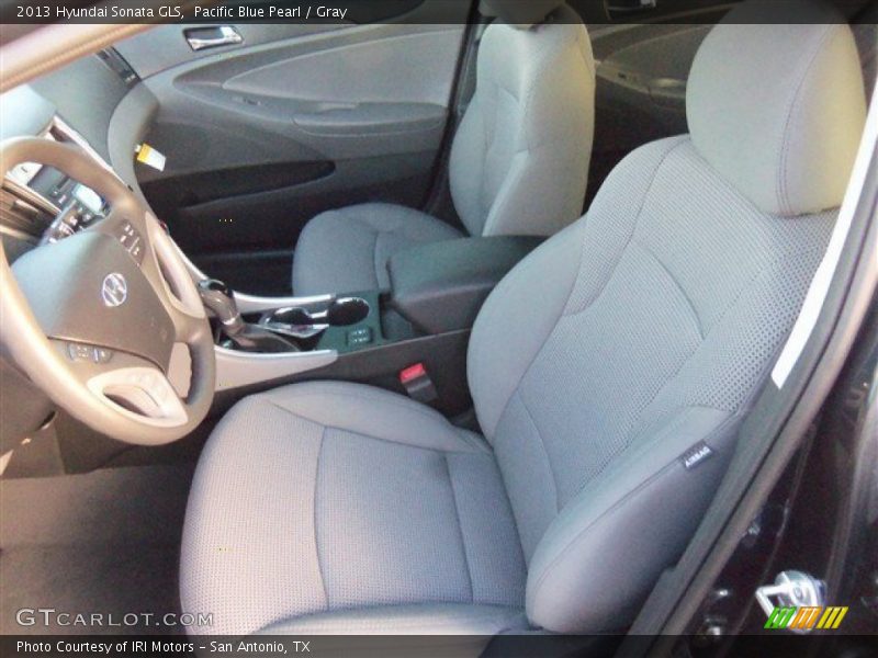 Pacific Blue Pearl / Gray 2013 Hyundai Sonata GLS