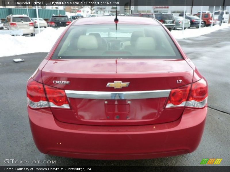 Crystal Red Metallic / Cocoa/Light Neutral 2012 Chevrolet Cruze LT