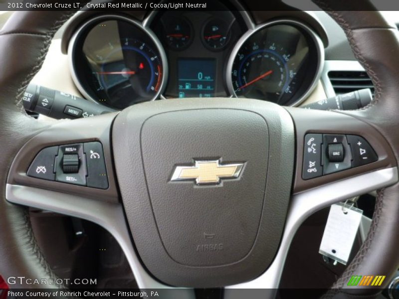 Crystal Red Metallic / Cocoa/Light Neutral 2012 Chevrolet Cruze LT