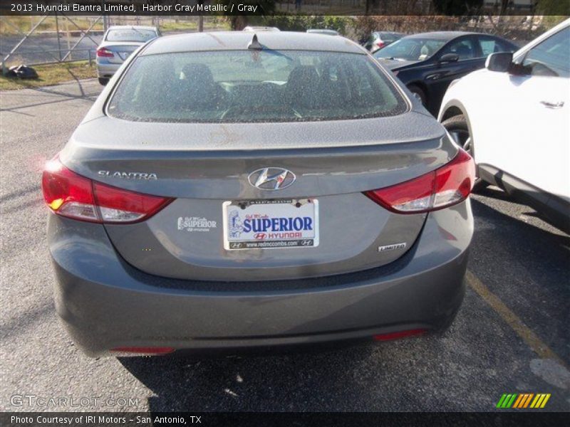 Harbor Gray Metallic / Gray 2013 Hyundai Elantra Limited