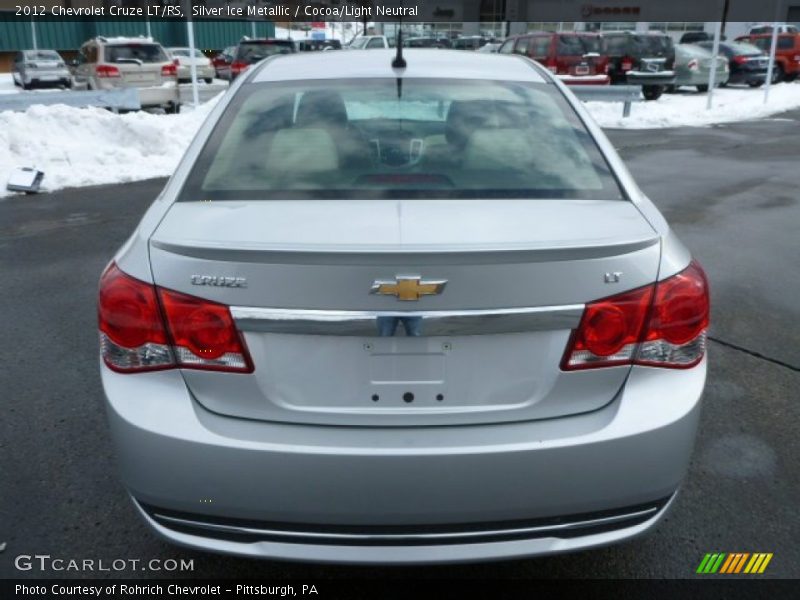Silver Ice Metallic / Cocoa/Light Neutral 2012 Chevrolet Cruze LT/RS