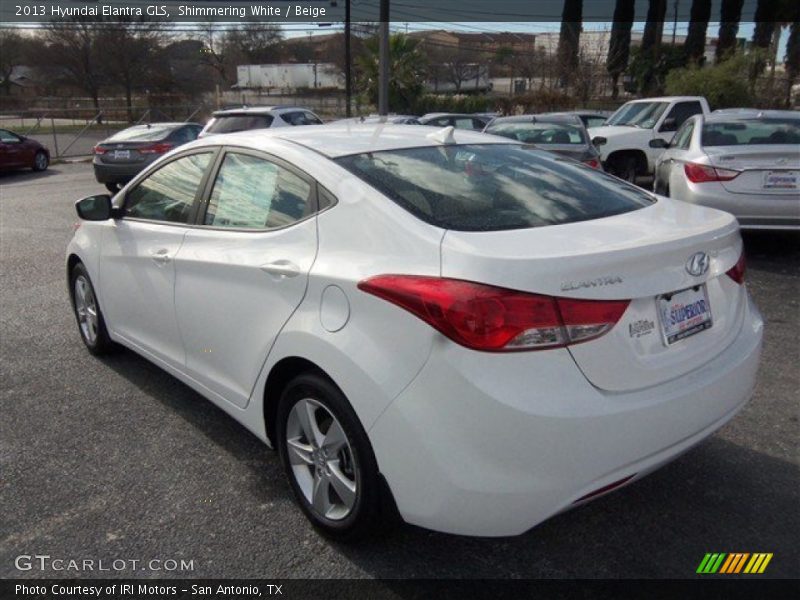Shimmering White / Beige 2013 Hyundai Elantra GLS