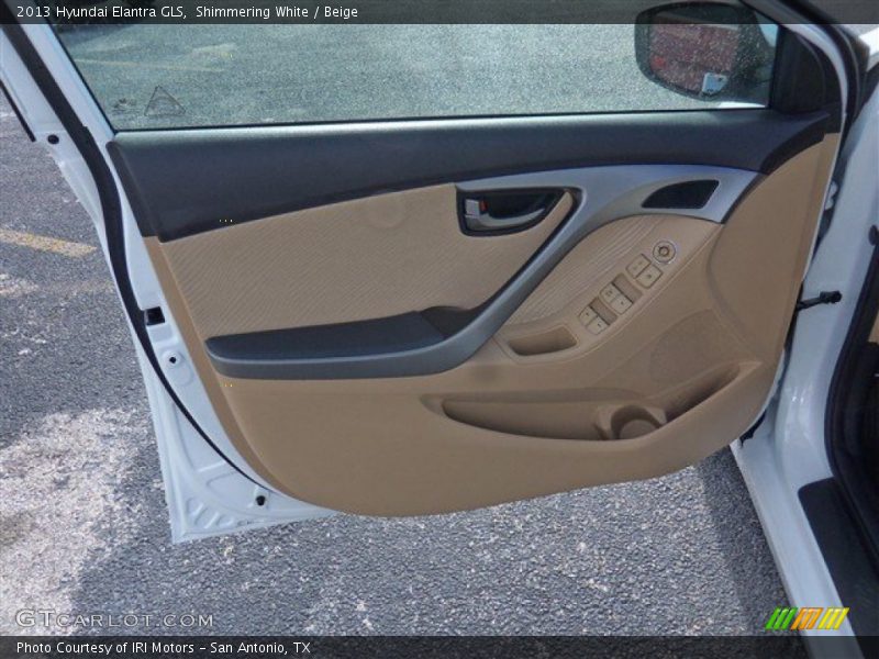 Shimmering White / Beige 2013 Hyundai Elantra GLS