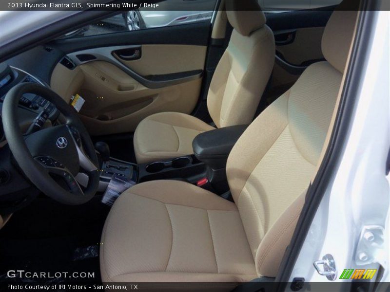 Shimmering White / Beige 2013 Hyundai Elantra GLS