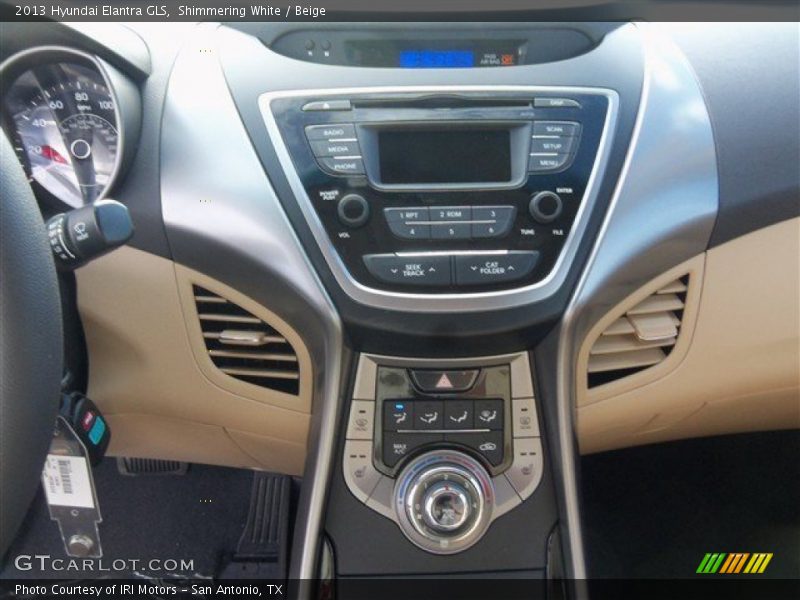 Shimmering White / Beige 2013 Hyundai Elantra GLS