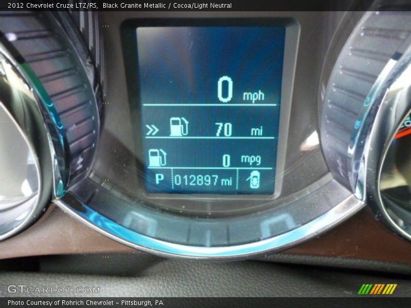 Black Granite Metallic / Cocoa/Light Neutral 2012 Chevrolet Cruze LTZ/RS