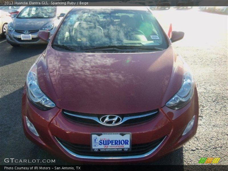 Sparkling Ruby / Beige 2013 Hyundai Elantra GLS