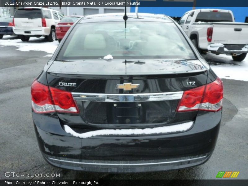 Black Granite Metallic / Cocoa/Light Neutral 2012 Chevrolet Cruze LTZ/RS