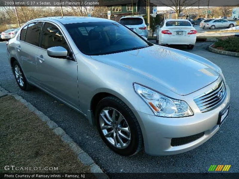 Liquid Platinum / Graphite 2009 Infiniti G 37 x Sedan