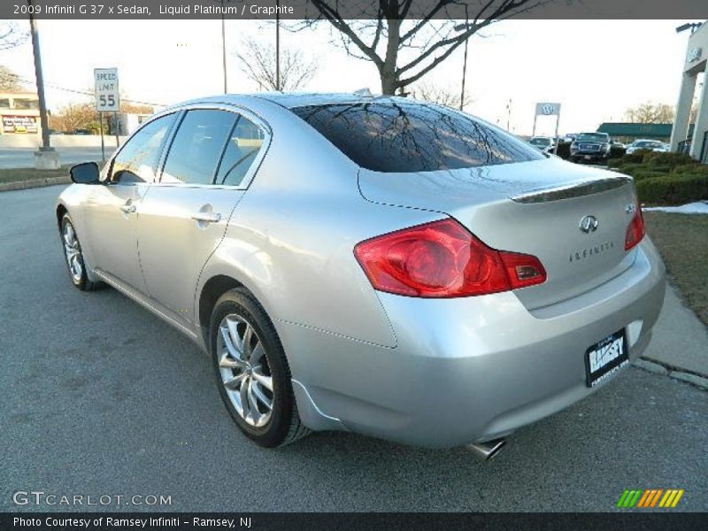 Liquid Platinum / Graphite 2009 Infiniti G 37 x Sedan
